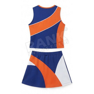 Service OEM personnalisé, ensembles d'uniformes de cheerleading pour filles, uniformes de cheerleading pour écoles et clubs imprimés par transfert thermique - Product Image 3