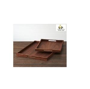 Venta directa y bandeja de madera Cocina sala de estar comida fruta bandeja de transporte Fabricante bandeja de servicio de madera directa - Product Image 6