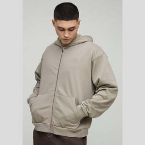 เสื้อฮู้ดแบบสวมศีรษะสำหรับผู้ชายผ้าฝ้าย100% โอเวอร์ไซส์มีฮู้ดและกางเกงโอเวอร์ไซส์ปรับแต่งได้เสื้อฮู้ดสีทึบ - Product Image 4