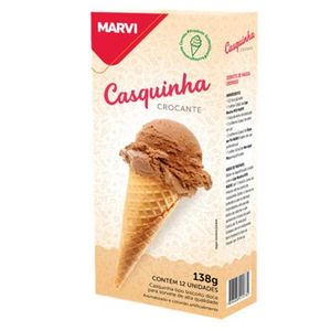 Cônes à glace croustillants en papier 138g, lot de 12 - Supports à cônes jetables par MARVI - Product Image 1