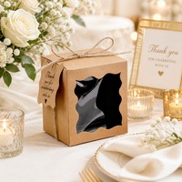 Boîte cadeau en papier kraft, boîte rigide pour emballage de bonbons, boîte personnalisée avec logo, boîte pour cadeaux de mariage