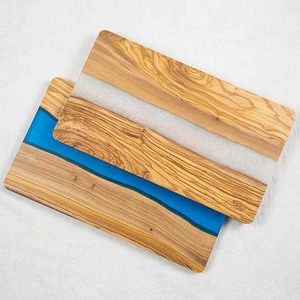 Planche à découper carrée en bois de rivière en résine époxy Table à manger de cuisine décorative pour usage domestique pour la cuisine - Product Image 3