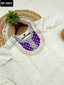 Style indien Bollybood vêtements traditionnels motif fantaisie séquence de codage conception brodée travail Salwar Kameez Costume Collections - Product Image 5