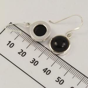 Pendientes de Plata de Ley 925 sólida hechos a mano con piedras preciosas de ónix negro para mujer, Pendientes colgantes de moda con sello 925, joyería de plata - Product Image 6