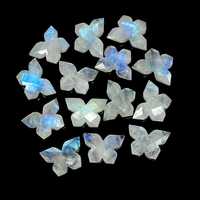 Perles de pierre de lune arc-en-ciel facettées, pierres précieuses naturelles en forme de papillon, perles en vrac pour la fabrication de bijoux, fournisseur en gros, en vrac