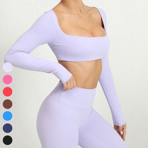 Hot Wholesale <b>Women's</b> Yoga Set 3 Piece Activewear Running Sport Jacket Sports Bra High Waist Leggings Striped Solid Breathable - Product Image 4