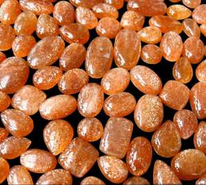 Pierre précieuse Sunstone Cabochon de qualité! Pierre précieuse en vrac polie de Sunstone 15x20mm à 20x40mm pour la fabrication de bijoux - Product Image 4