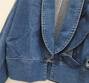 แจ็คเก็ตยีนส์แต่งระบายสำหรับผู้หญิงเสื้อโค้ทสั้นผิดปกติสำหรับฤดูใบไม้ร่วงฤดูหนาว - Product Image 5