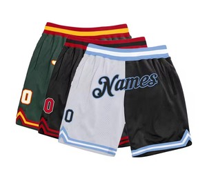 2024 Shorts de basket-ball d'entraînement pour hommes meilleur nouveau Style d'été Simple en gros personnalisé uni imprimé motif de Fitness bicolore - Product Image 1