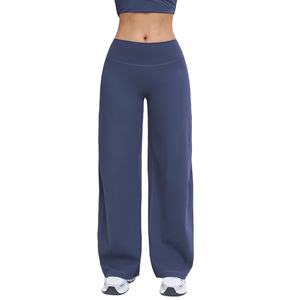 Pantalones de Yoga Anchos de Pierna Ancha para Mujer, de Cintura Alta, con Campana, de Secado Rápido, Transpirables y Ecológicos, Leggings de Gimnasio - Product Image 1