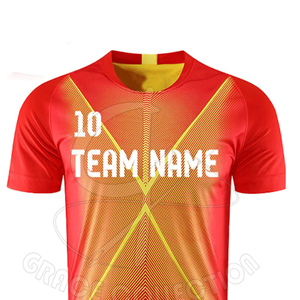 ชุดเสื้อฟุตบอลสำหรับ100% ชุดเครื่องแบบผ้าโพลีเอสเตอร์ผลิตแบบมืออาชีพติดป้ายยี่ห้อส่วนตัว - Product Image 4