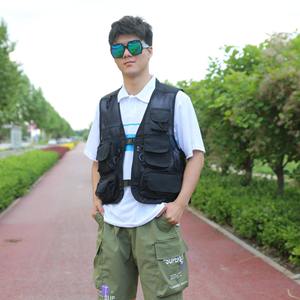 Chaleco con múltiples bolsillos para deportes al aire libre, pesca, fotografía, caza, hombres, malla transpirable, chaleco de camuflaje, chaleco de pesca - Product Image 3