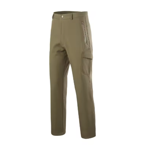 Vente en gros Pantalon en coton coupe ajustée pour hommes Braguette légère à fermeture éclair Décontracté Plat mi 100% Coton Léger Droit Service OEM disponible - Product Image 1