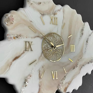 Reloj de Pared de Resina Epoxi - Diseño Moderno, Funciona con Pilas, Tamaño Personalizable, Decoración para el Hogar, Bodas, Hecho a Mano, Calidad de Lujo - Product Image 2