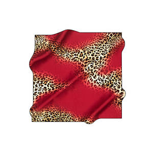 <b>Red</b> Polyester Leopard Print Fashion <b>Scarf</b> for Winter and Summer - Product Image 1