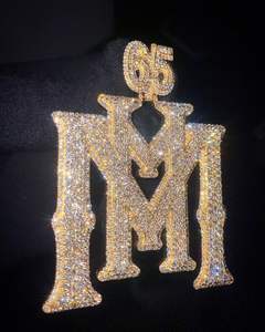 Collar de Joyería Hip Hop para Niños, Colgante Personalizado de Lujo con Incrustaciones de Plata de Ley 925 y Moissanita VVS - Product Image 2