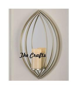 Portavelas de Pared de Metal Color Dorado con Chimenea de Vidrio, Portavelas de Calidad Superior para Bodas - Product Image 6