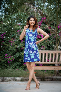 100% coton décontracté court écologique Floral sérigraphié Jaipur artisanal motifs ethniques robe respirante pour un usage quotidien - Product Image 3