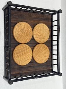 Juego de Posavasos Redondos de Madera con Soporte, Reutilizables, Ecológicos, Diseño Contemporáneo, para Bebidas - Product Image 6