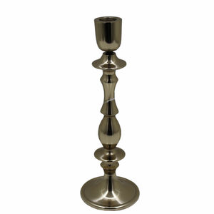 Bougeoir en fer aluminium décoratif antique bougeoir de couleur noir mat pour Noël décoratif fait à la main - Product Image 2