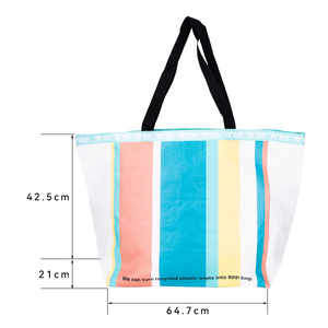 ถุงช้อปปิ้งผ้าไม่ทอพร้อมหูหิ้วสายรัด PP ปรับขนาดและลวดลายได้ ใช้งานได้หลากหลาย - Product Image 6