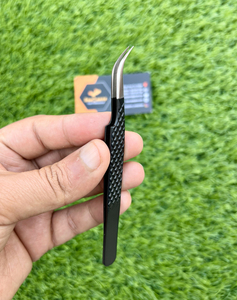 Tốt nhất cô lập Lash Tweezer cho lông mi mở rộng Bạc nhọn <span class=keywords><strong>tip</strong></span> sợi tỏa sáng màu Đen Kim Cương Grip làm bằng thép không gỉ - Product Image 5