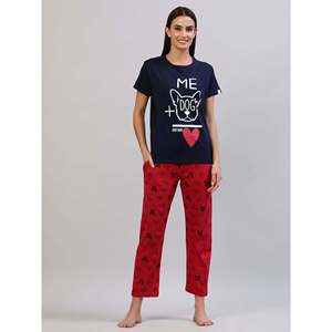 Conjunto de Pijama de Algodón 100% Color Azul Marino, Bata de Punto con Cintura Elástica, Transpirable y Suave, con Logotipo Personalizado, Talla XS, para la Noche de Invierno - Product Image 5