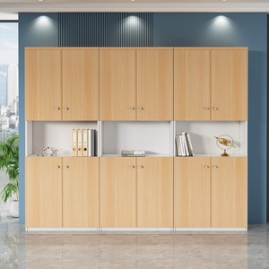 Armoire de rangement en bois grande capacité, meuble de classement de bureau moderne, mobilier d'organisation commercial pour écoles et hôpitaux - Product Image 1
