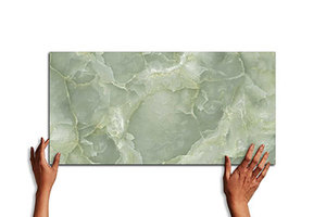 กระเบื้องหินอ่อนมันวาวสูงที่ได้แรงบันดาลใจจากกระเบื้องสีเขียวกระเบื้องเคลือบผนังหนา600x1200มม. สำหรับผู้นำเข้าและผู้จัดจำหน่ายทั่วโลก - Product Image 5