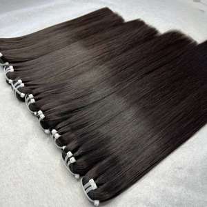 High Quality 100% Raw Unprocessed Vietnamese Human Hair Bone Straight Silky Straight Double Drawn Bundles Hair Extensions - Product Image 3