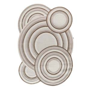 Alfombra Moderna Netline AR002 Color Crema, 80x150cm, 10022g, Polipropileno y Poliéster, Fácil de Limpiar, Duradera, No Desprende Pelusa - Product Image 1