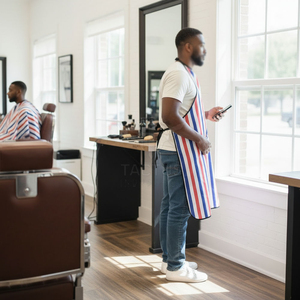 Capa de Peluquería de Diseño Moderno con Cierre Ajustable, Capa de Peluquería Informal para Venta en Línea - Product Image 5