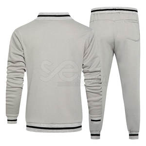 ชุดวอร์มสีพื้นสำหรับผู้ชายชุดวอร์มผ้าฝ้ายโพลีเอสเตอร์ทรงสลิมฟิตสำหรับผู้ชาย - Product Image 2