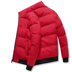 OEM logo personnalisé broderie design imprimé col montant manteau en coton pour hommes manteau d'hiver épais chaud en coton veste en duvet de coton pour hommes - Product Image 1