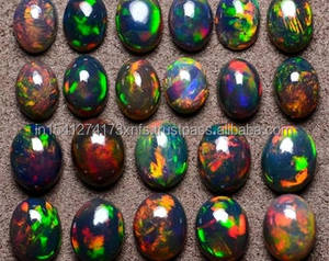 Đá Mắt Mèo Ethiopia Màu Đen 12X15MM Kích Thước Nhiều Màu Đá Quý Rời Đá Opal Hình Bầu Dục Màu Đen Chất Lượng Hàng Đầu Đá Opal Ethiopia - Product Image 3