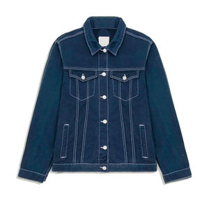 Chaqueta de Mezclilla para Hombre, a la Moda, Personalizable, Ligera, de Alta Calidad, con Bloques de Color, OEM - Product Image 5