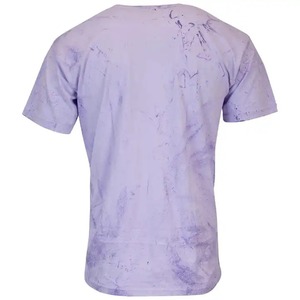 Camiseta con estampado gráfico de lavado ácido personalizado 100% algodón Vintage Mineral ácido lavado Camiseta cuello redondo camisetas holgadas - Product Image 4