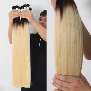 100% Cuticle Aligned Human <b>Hair</b> Extensions Bulk Raw <b>Hair</b> High Quality Factory Wholesale Super Double Drawn Bulk <b>Hair</b> Extensions - Product Image 4