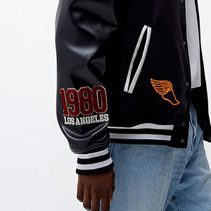 Varsity Letterman hommes Varsity Jacket à manches longues broderie patch Baseball Jacket Bomber College veste de baseball pour hommes - Product Image 3