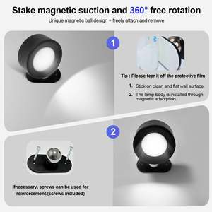 Luxurious Modern LED <b>Wall</b> <b>Light</b> Rechargeable Magnetic Fixing Sensor/<b>Switch</b> Control 40-150 Lumens Warm White CCT Indoor Living - Product Image 3