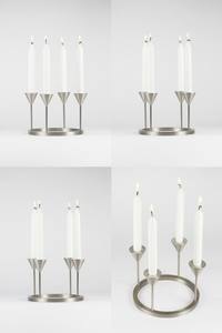 Porte-bougie en métal artisanal élégant pour la décoration de table, la décoration de mariage et l'ambiance festive - Product Image 4