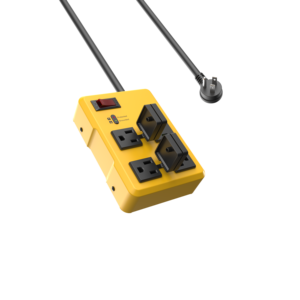 4 cửa hàng Heavy Duty <span class=keywords><strong>Power</strong></span> Strip với 2 cổng USB (1 USB-C) bảo vệ tăng 15 amps multi-cắm mở rộng dây cho hội thảo nhà để xe - Product Image 4