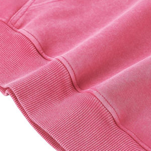 Sweat à capuche en polaire écologique pour homme, tricoté, non doublé, anti-plis, délavé à l'acide, avec logo personnalisé, en gros - Product Image 5