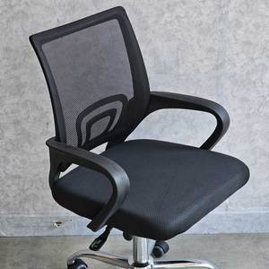 Chaise de bureau pivotante minimaliste MFA84A à dossier bas, chaise de personnel réglable avec appui-tête en tissu maillé et aluminium pour usage domestique ou en atelier - Product Image 3