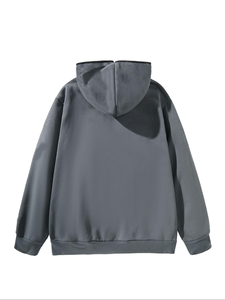 Conjunto de sudadera con capucha y pantalones de chándal personalizados con cremallera y bordado desgastado lavado ácido con cremallera conjunto de Sudadera con capucha - Product Image 4