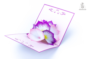 Vente en gros d'artisanat vietnamien carte de voeux pop-up 3D carte-cadeau bricolage en forme d'arbre à fleurs inspirée par la nature du Vietnam - Product Image 3