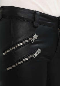 PU Pencil <b>Pant</b> High-Waist Stretchy <b>Leather</b> Women's <b>Pants</b> Trousers Solid PU <b>Leather</b> Straight Leg <b>Pants</b> top quality ronpex - Product Image 4