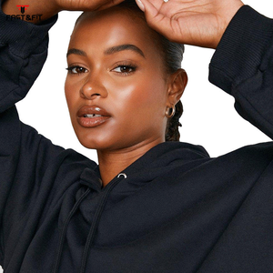 Sweat à capuche surdimensionné pour femme, col à capuche avec logo imprimé en coton uni et grandes poches pour la saison d'hiver, nouvelle collection, fabriqué au Pakistan - Product Image 6