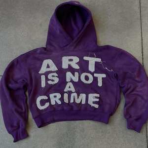 Sudadera con capucha recortada para hombre con parche de apliques lavado ácido 100% algodón pesado con logotipo personalizado - Product Image 3