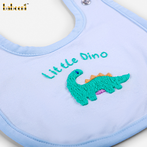 Conjunto de Ropa para Bebé Recién Nacido, Bordado a Mano con Diseño de Dinosaurio, Personalizable OEM/ODM, Mameluco con Botones a Presión, 100% Algodón Orgánico - DR4590 - Product Image 6